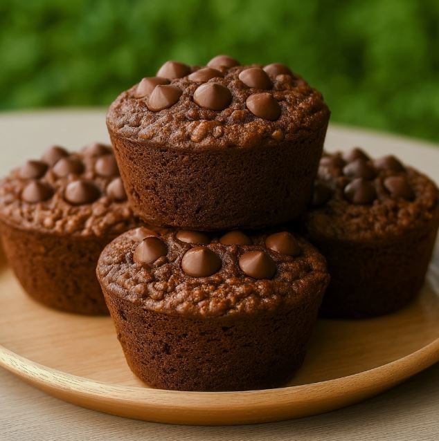 Flourless Chocolate Banana Oat Muffins Recipe