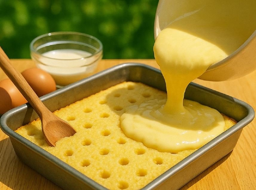 Homemade Boston Cream Poke Cake Recipe