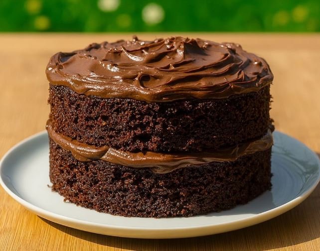 Moist Chocolate Zucchini Cake with Double Layers