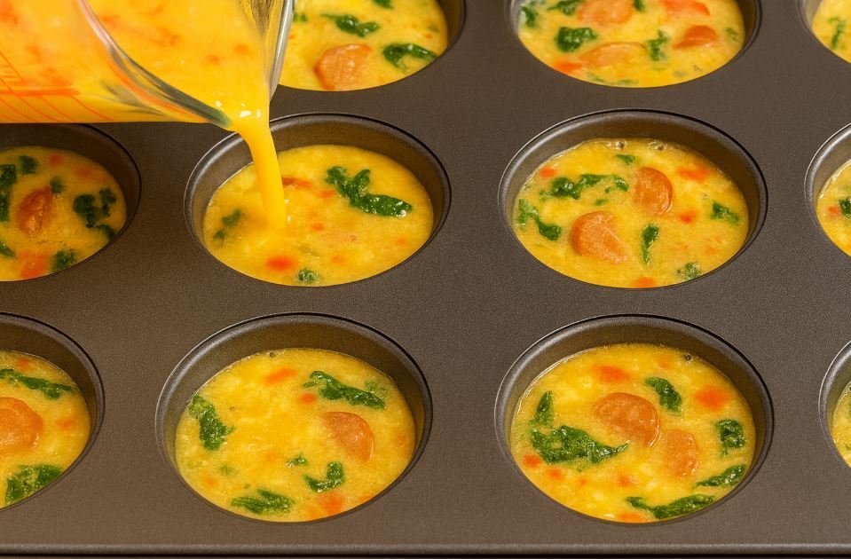 Sausage, Spinach, and Bell Pepper Quiche Muffins: Easy Lunch in 30 Minutes 2 Sausage, Spinach, and Bell Pepper Quiche Muffins