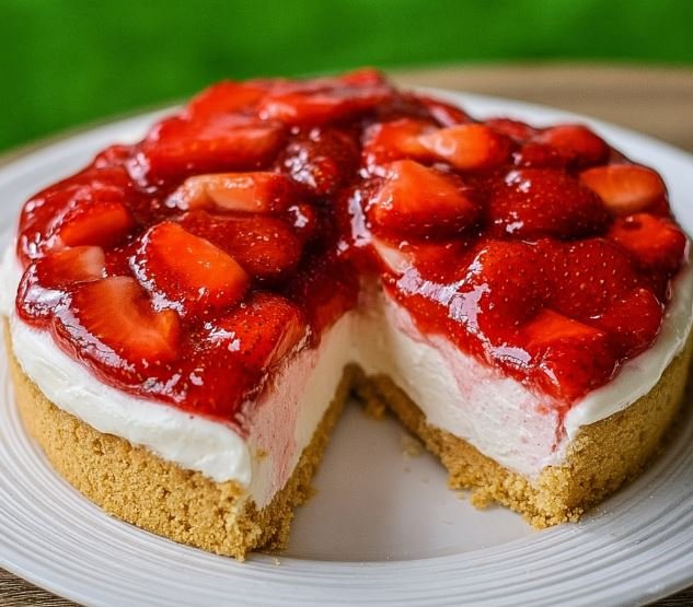 Strawberry Cream Cheese Pie No Bake, All Yum in 20 Minutes