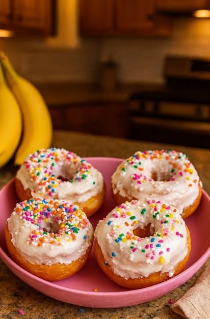Banana Donuts with Cream Cheese Frosting A Sweet Treat