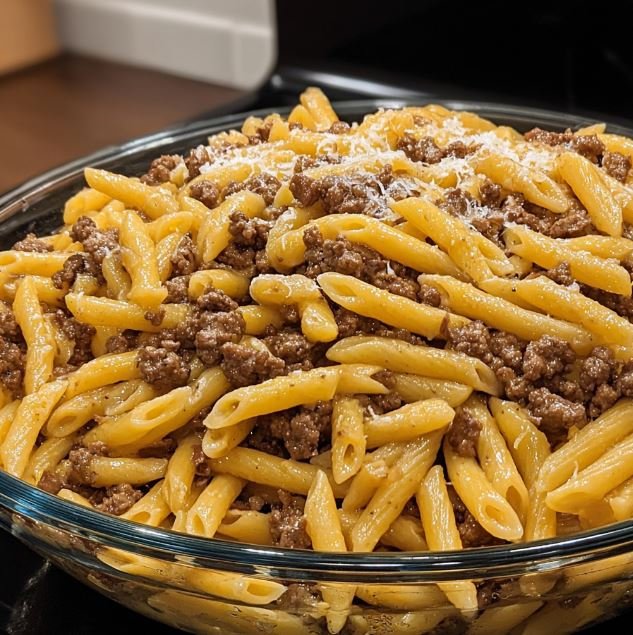 Creamy Beef Penne Pasta