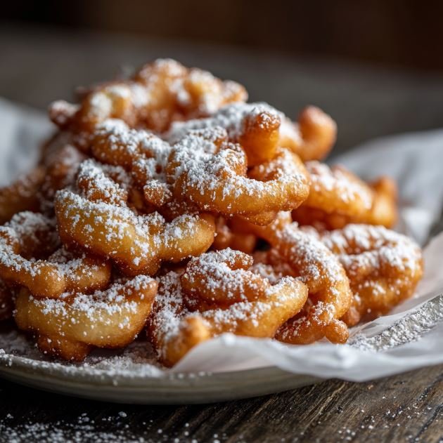 Homemade Funnel Cake Bites Dusted with Powdered Sugar: Carnival Magic in 20 Minutes 1 Homemade funnel cake bites dusted with powdered sugar