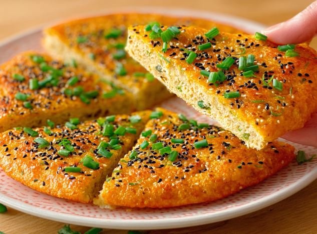 Savory Oatmeal Breakfast Flatbread Recipe