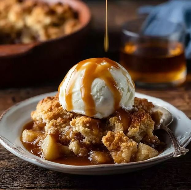 Caramel Apple Cobbler Recipe Gooey Buttery & Totally Irresistible
