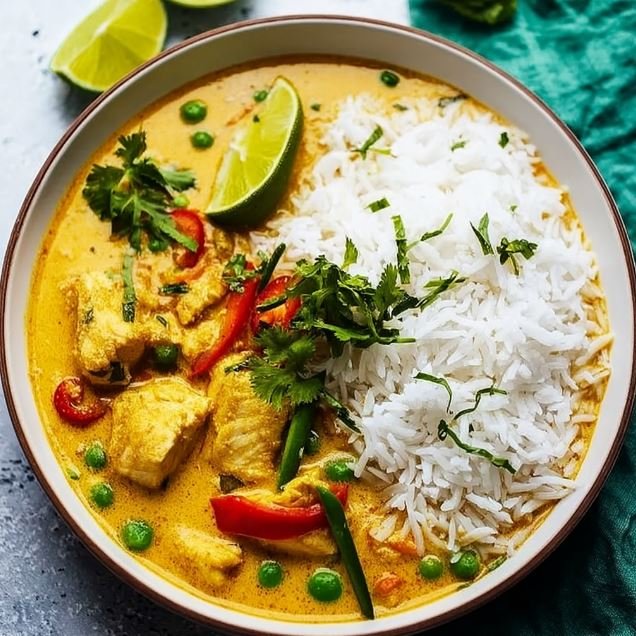 Coconut Lime Fish Curry with Jasmine Rice A Creamy, Zesty
