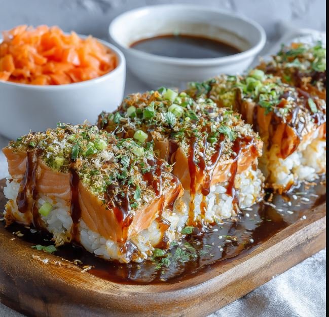 Easy Teriyaki Salmon Sushi Bake Recipe