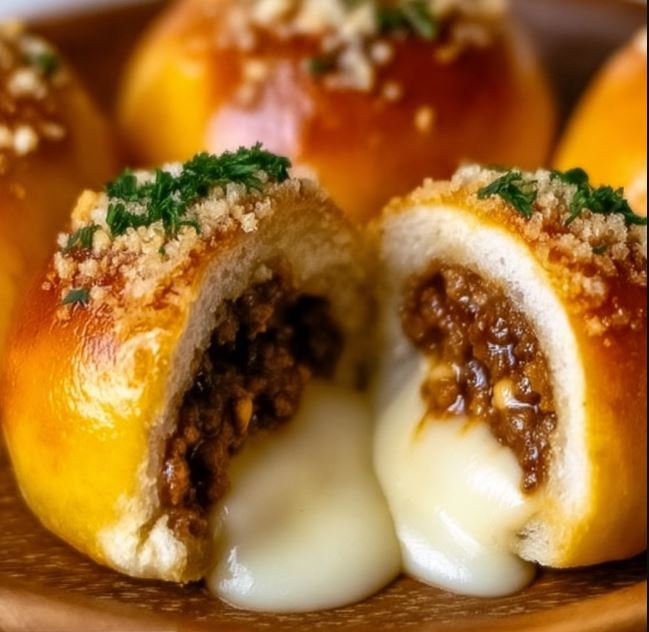 Garlic Parmesan Cheeseburger Bombs