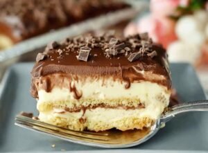 No Bake Chocolate Eclair Cake - Delightful Layered Delight
