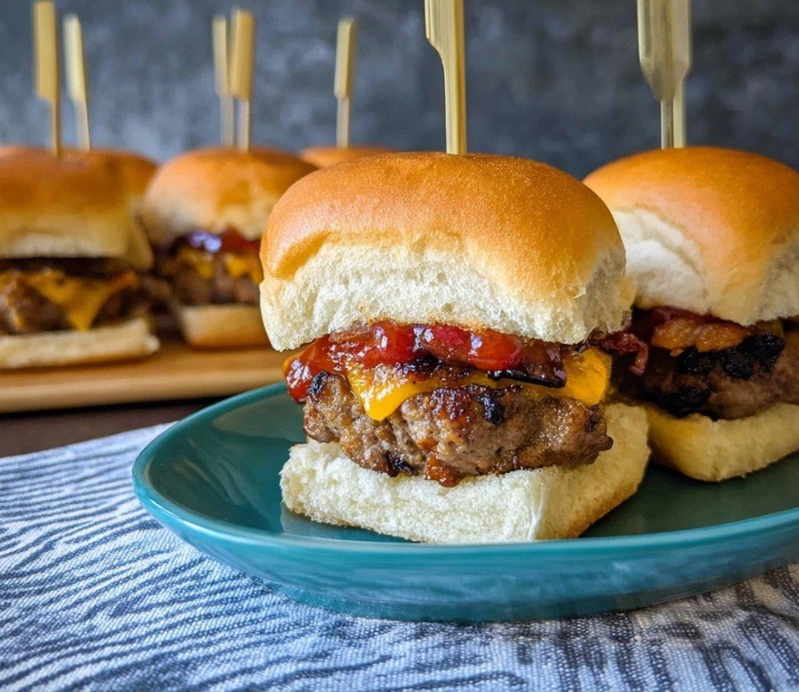 Tasty BBQ Bacon Cheeseburger Sliders for Backyard Bliss