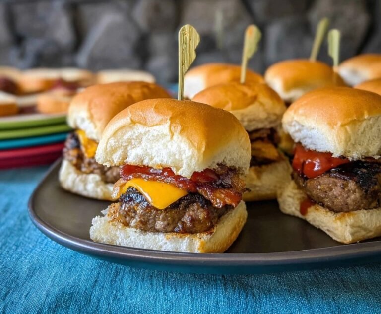 Tasty BBQ Bacon Cheeseburger Sliders for Backyard Bliss