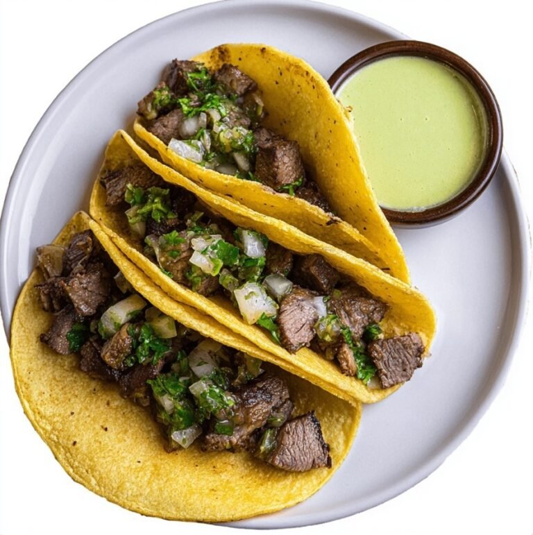 Steak Street Tacos with Zesty Green Salsa - A Fiesta Delight