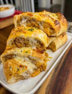 Bacon Cheeseburger Stuffed Bread Loaf: Cozy Family Favorite