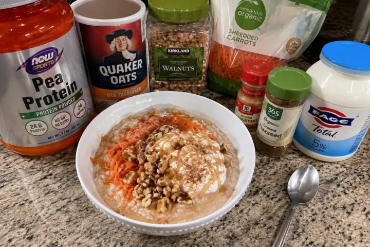 Carrot Cake Oatmeal Bowl