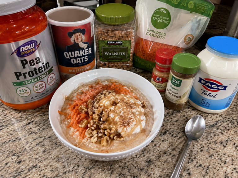 Carrot Cake Oatmeal Bowl 6 Carrot Cake Oatmeal Bowl