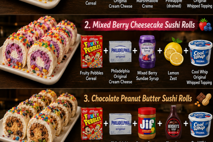 Fruity Pebbles Dessert Sushi Rolls