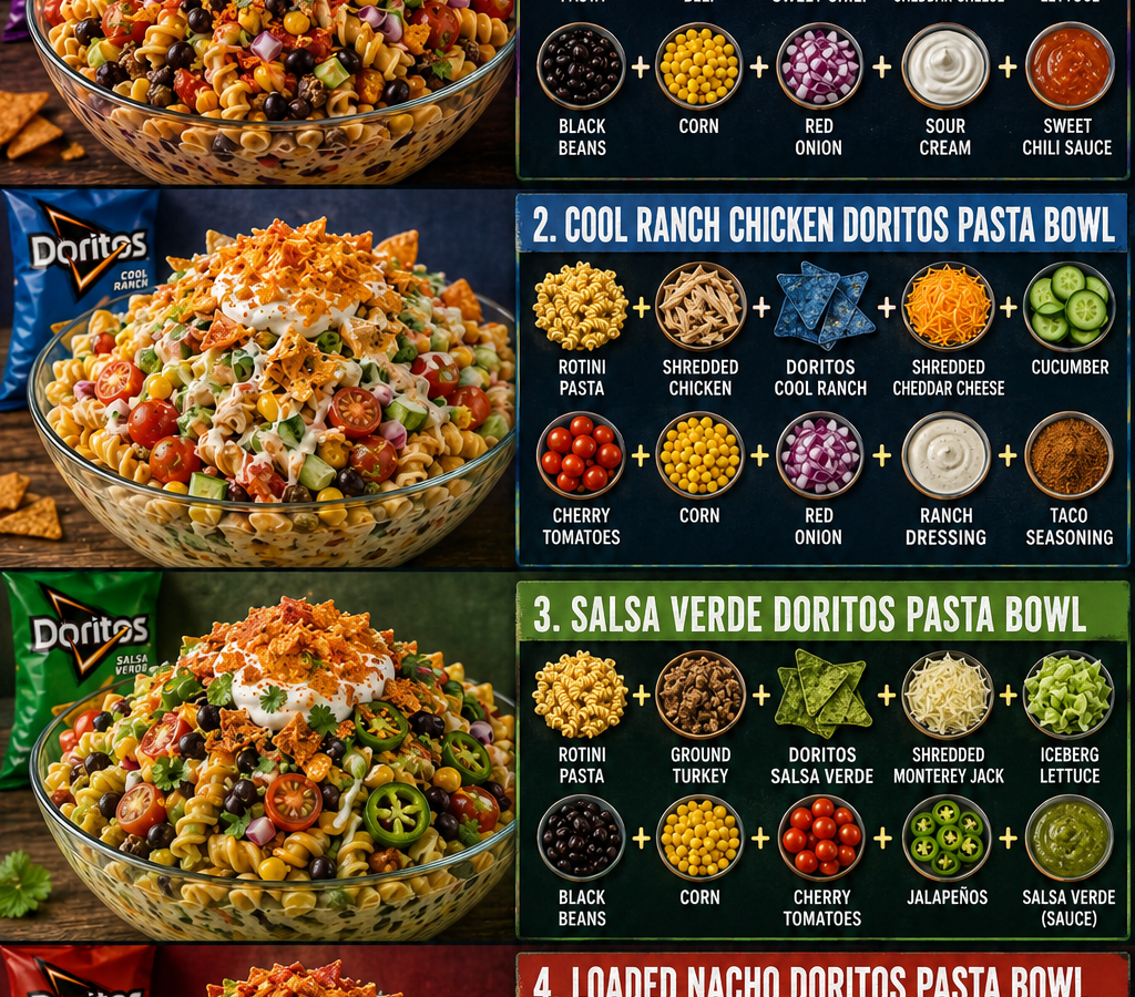 Sweet Chili Beef Doritos Pasta Bowl