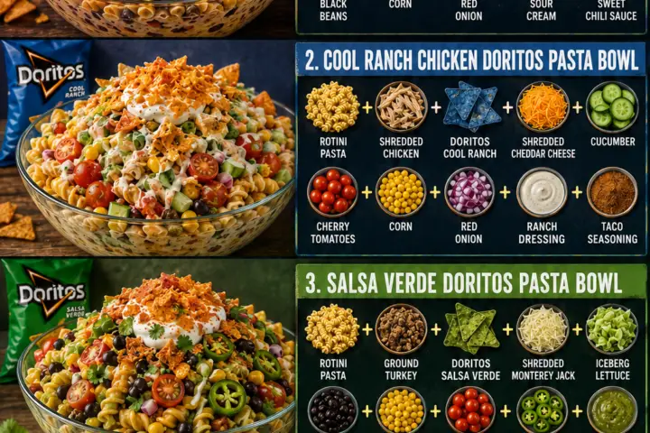 Sweet Chili Beef Doritos Pasta Bowl