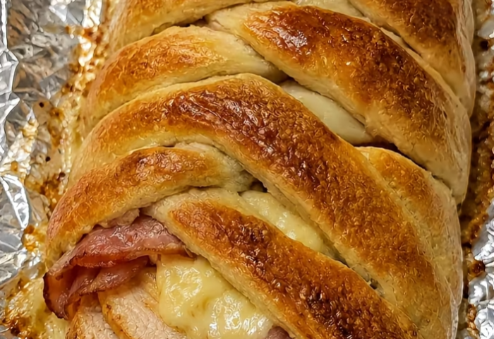 Cheesy Bacon and Chicken Braid
