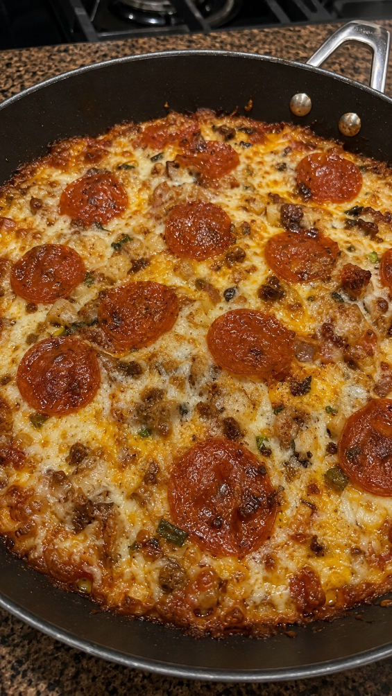 Skillet Pepperoni Pizza